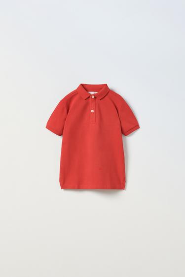 CAMISA POLO BÁSICA - Vermelho da Zara