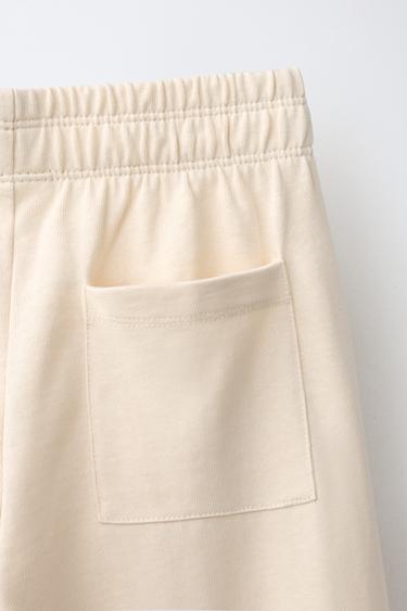PANTALON À JAMBES LARGES HEAVY WEIGHT - Écru de Zara - Image 2