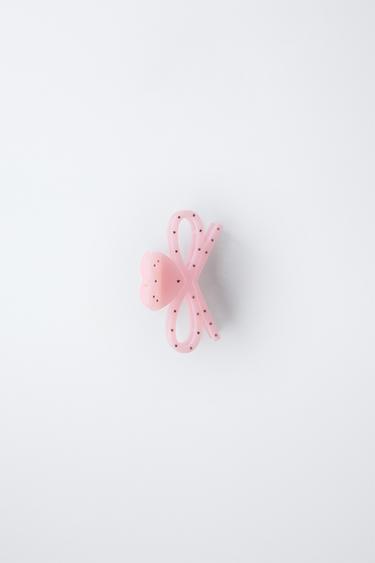 PINZA LAZO Y CORAZÓN STRASS - Rosa de Zara