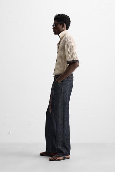 CHEMISE POINT AJOURÉ - Beige de Zara - Image 3