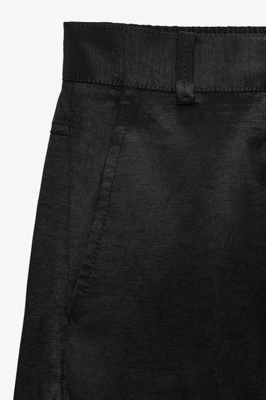 Zara ZW COLLECTION FLOWY PANTS - Black