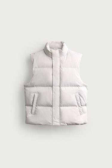 Zara REGULAR FIT PADDED VEST - Gray
