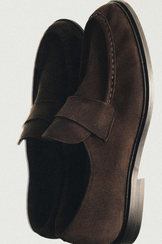 Zara Soft leather moc toe loafer - LIMITED EDITION - Brown - Image 0