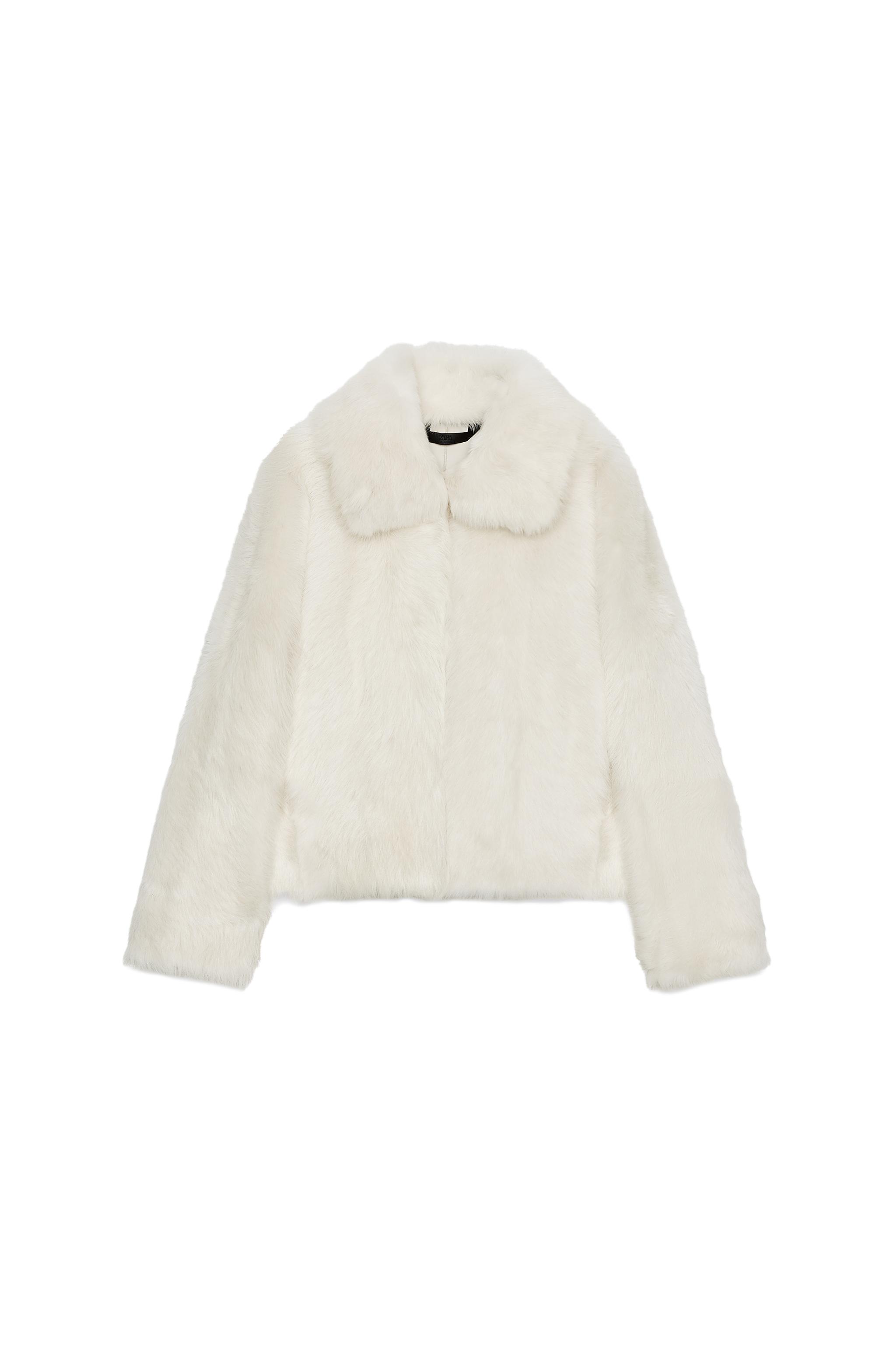 LEATHER COAT WITH SHEEPSKIN ZW COLLECTION - White | ZARA United