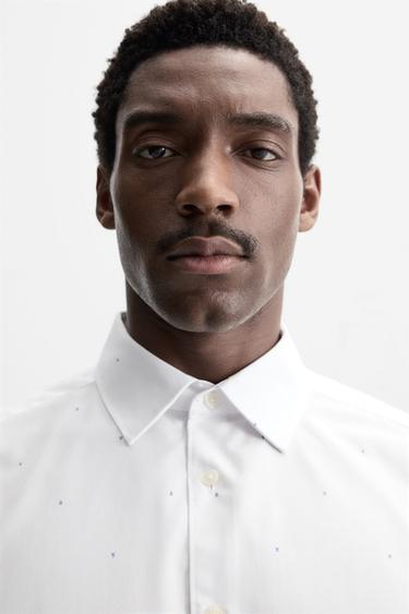 CHEMISE STRUCTURÉE EASY CARE - Imprimée de Zara - Image 4