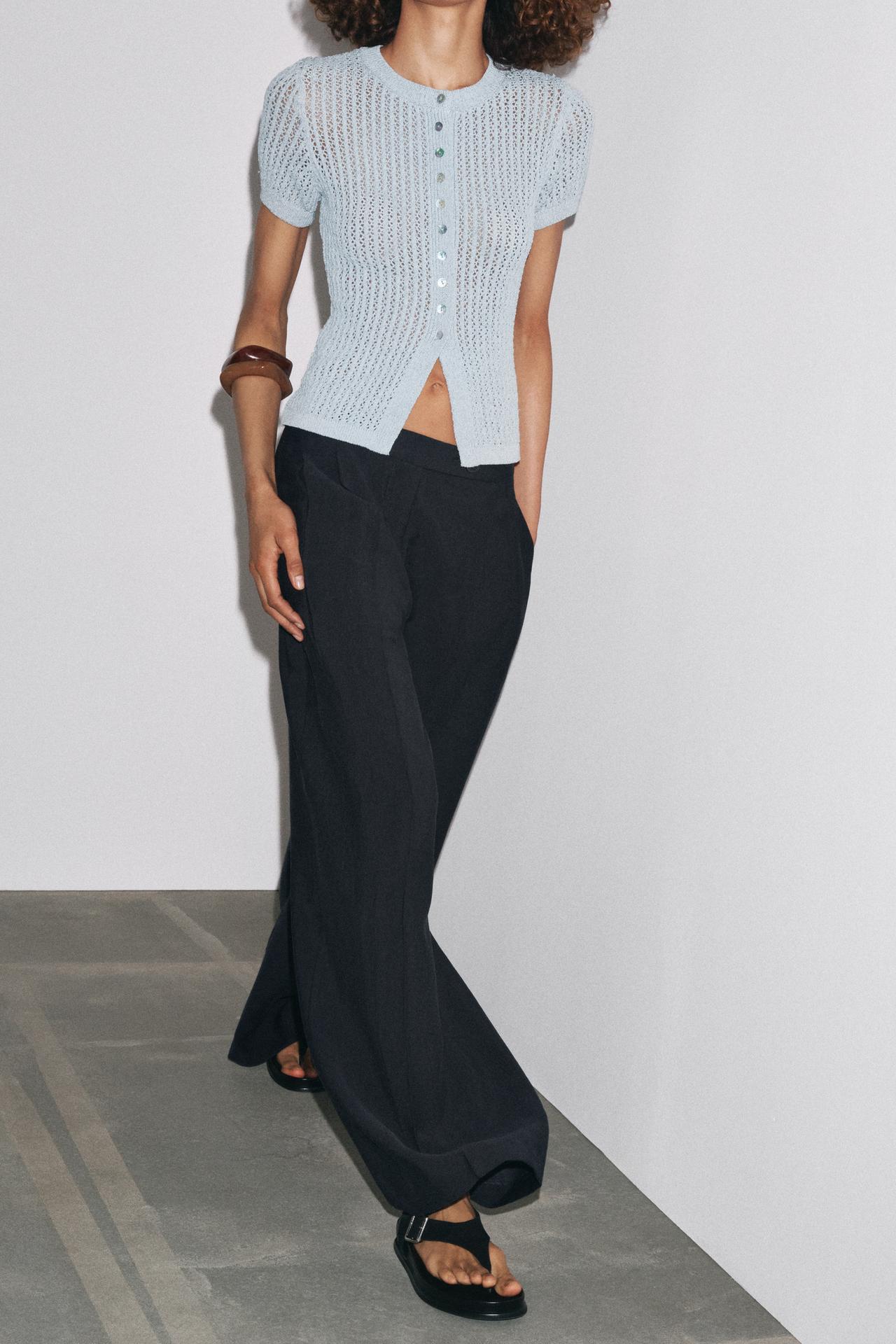 POINTELLE KNIT TOP