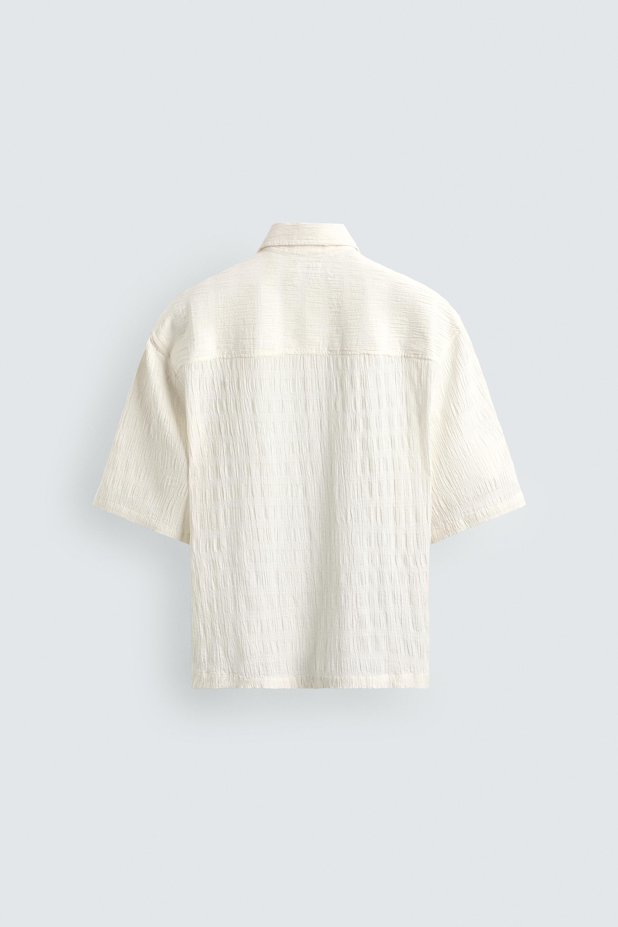WRINKLED EFFECT RELAXED FIT SHIRT