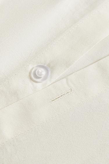 EMBROIDERED SATEEN DUVET COVER - Oyster-white by Zara - Image 3