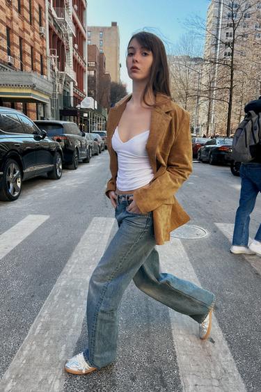 TÊNIS COM EFEITO METALIZADO - Prata da Zara - Imagem 0