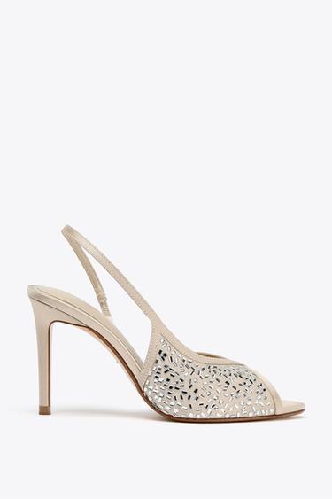 DECORATIVE SANDALS - Ecru White by Zara