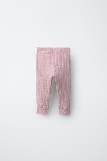 POINTELLE LEGGINGS - Pink by Zara - Image 1