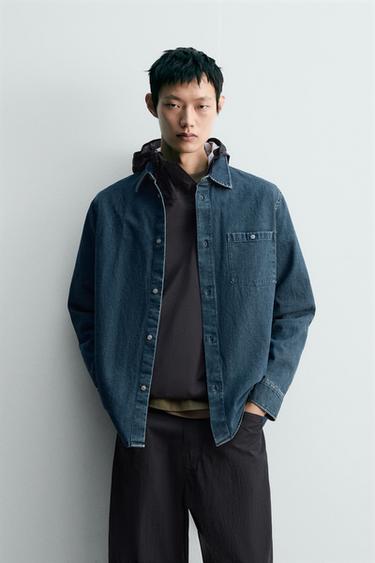 WASHED DENIM SHIRT - Blue by Zara