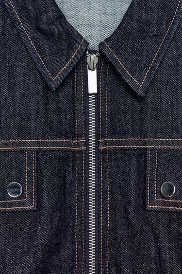 GILET Z1975 EN JEAN EFFET BALLON - Bleu de Zara - Image 9