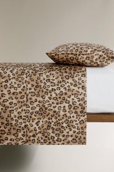 ANIMAL PRINT SATEEN FLAT SHEET - Leopard by Zara - Image 2