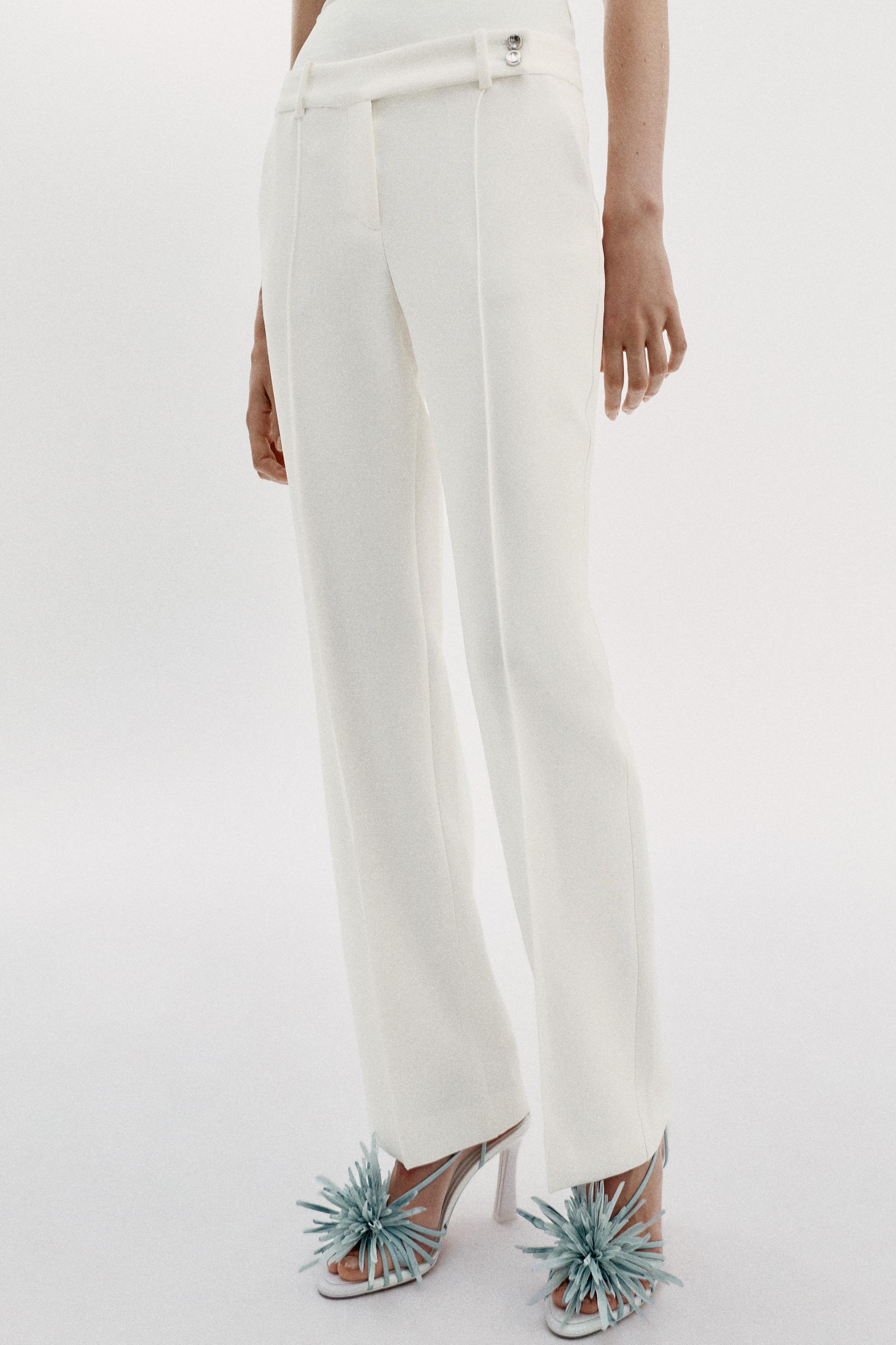 STRAIGHT LEG BUTTON TROUSERS