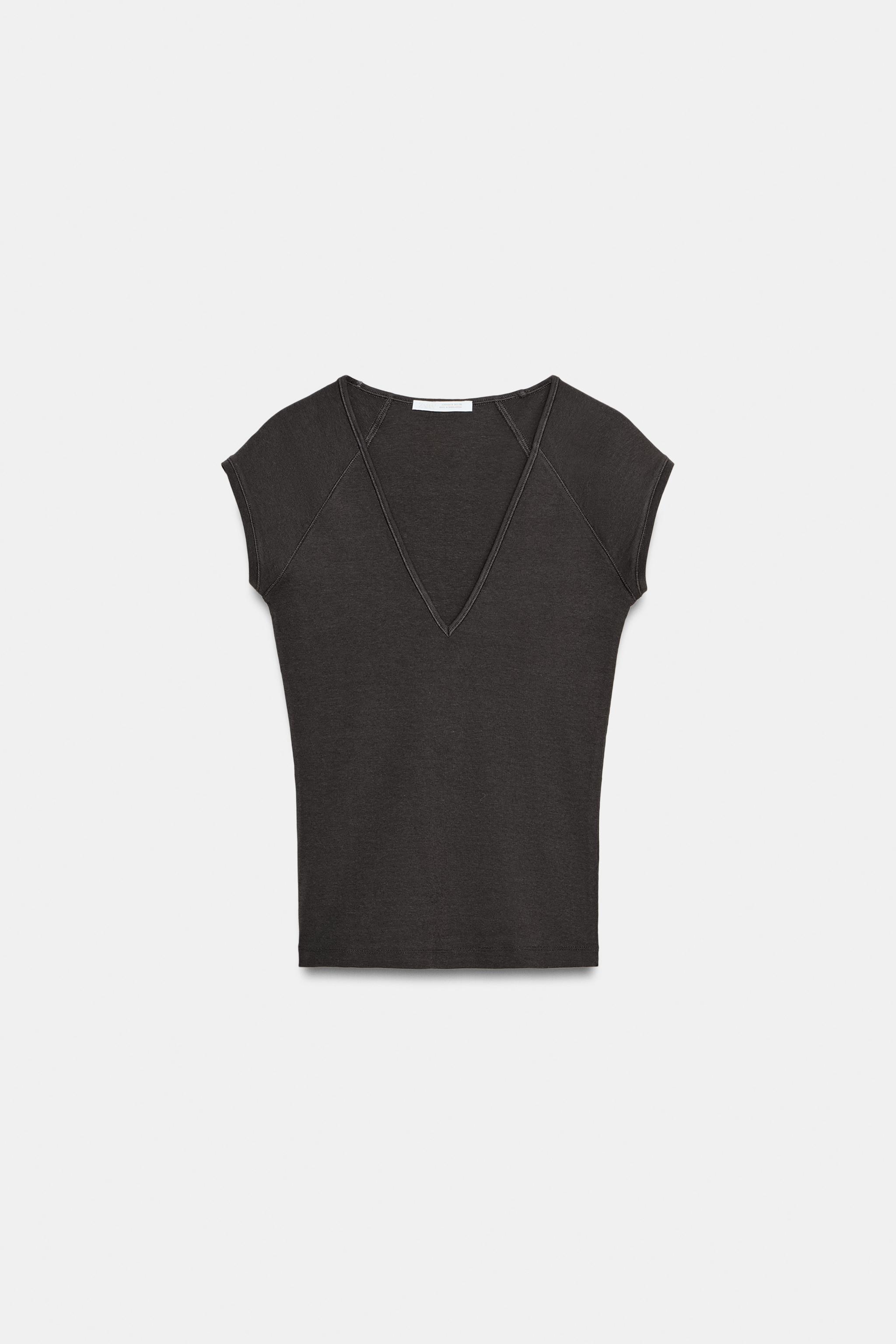 V YAKA T-SHIRT - Görsel 4