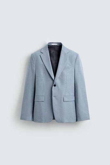 SLIM FIT SUIT BLAZER - Sky blue by Zara