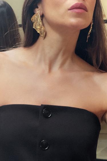 СЕРЬГИ «ЛИСТ» — ЗОЛОТИСТЫЙ от Zara — изображение 0