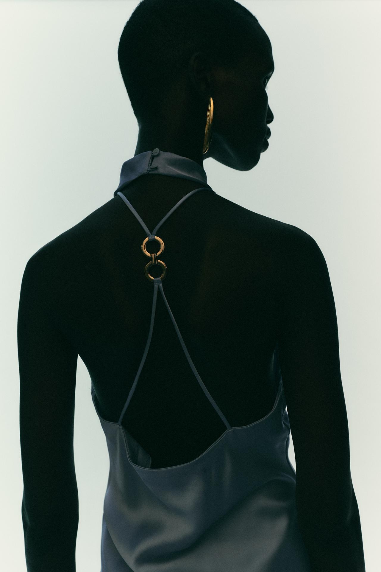 SATIN EFFECT MINI DRESS