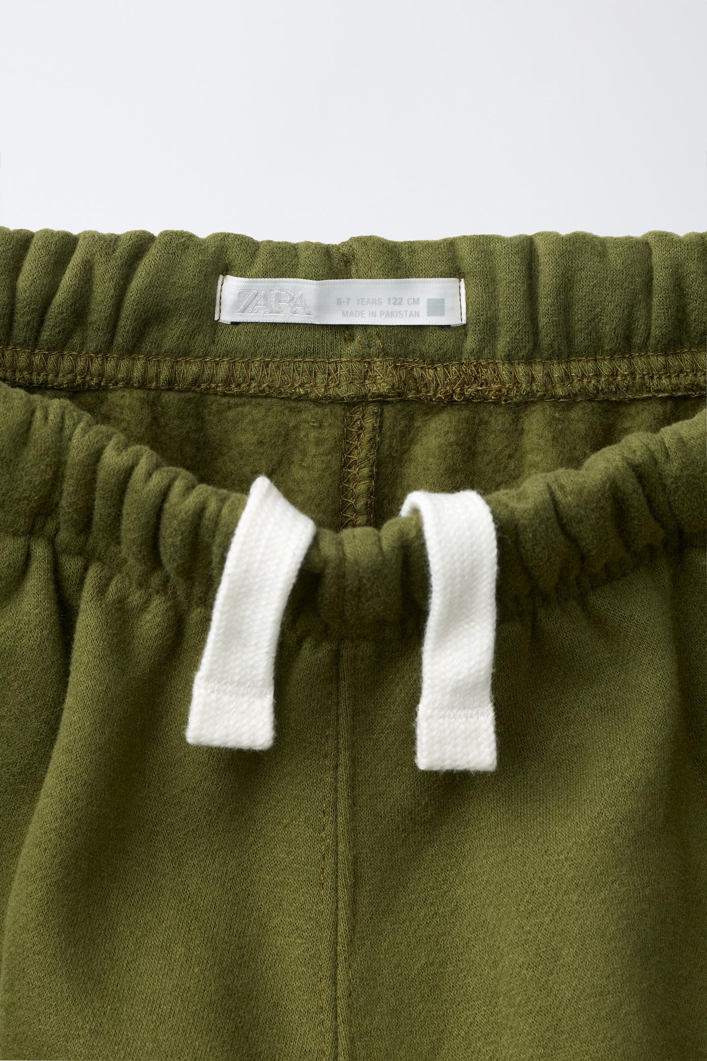 Детские брюки Zara Sporty Jogger with Stoppers, цвет: Зелёный — фото 3