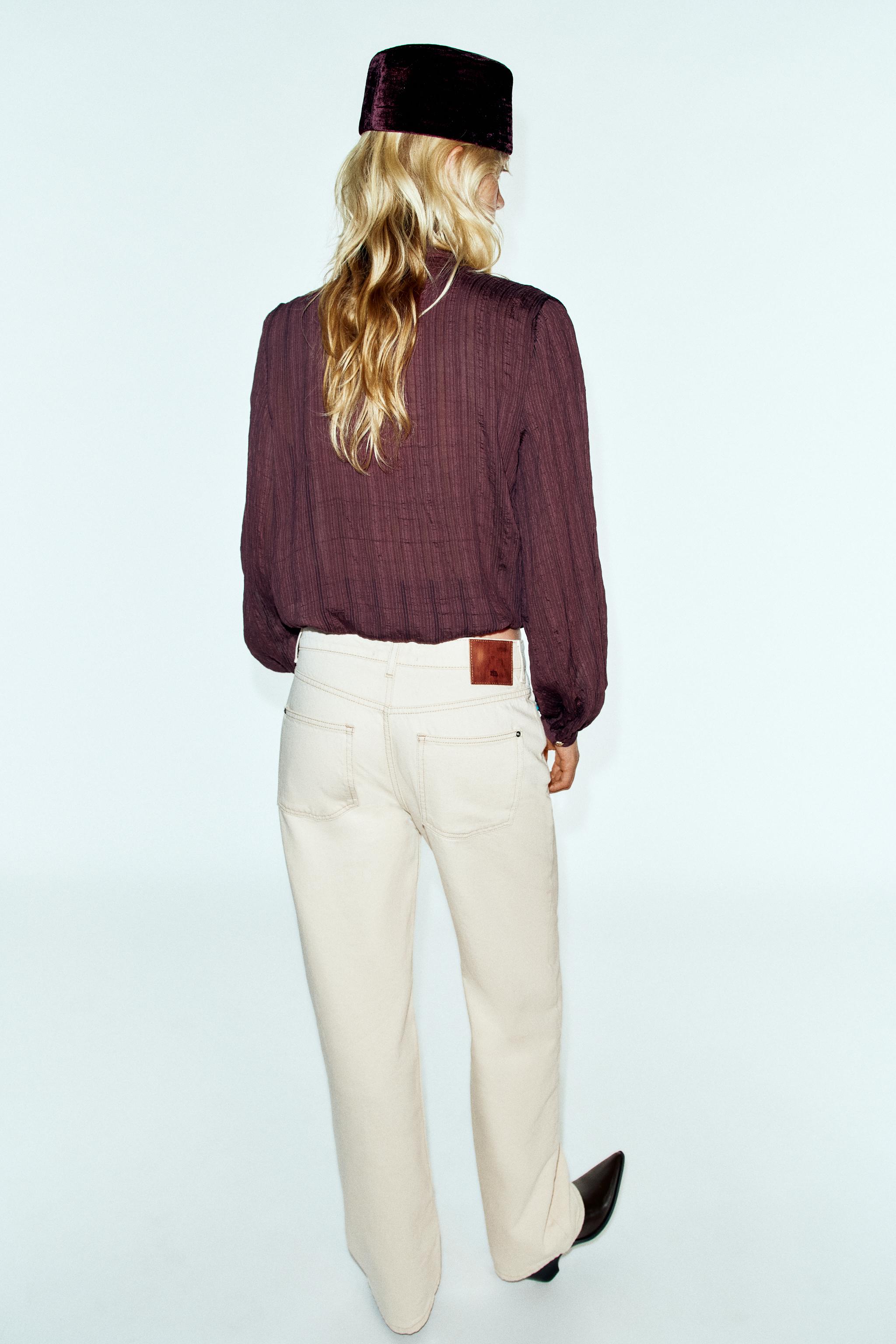 STRIPED WRAP BLOUSE