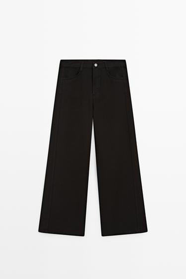 Zara Flowy wide-leg jeans - Black