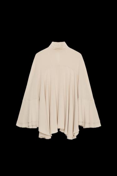 TOP CAPA GEORGETTE - Rosa palo de Zara - Imagen 0