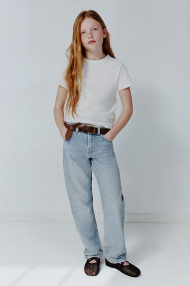 TOP INTERLOCK PÉPLUM À BRETELLES - Blanc de Zara - Image 0