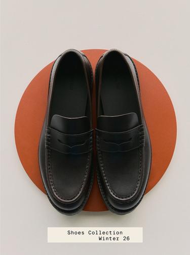 Mocassins à semelle crantée - Marron de Zara