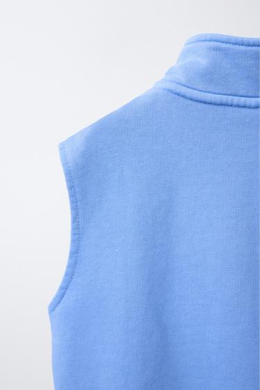 SWEATSHIRT GILET - Mid-blue by Zara - Image 3