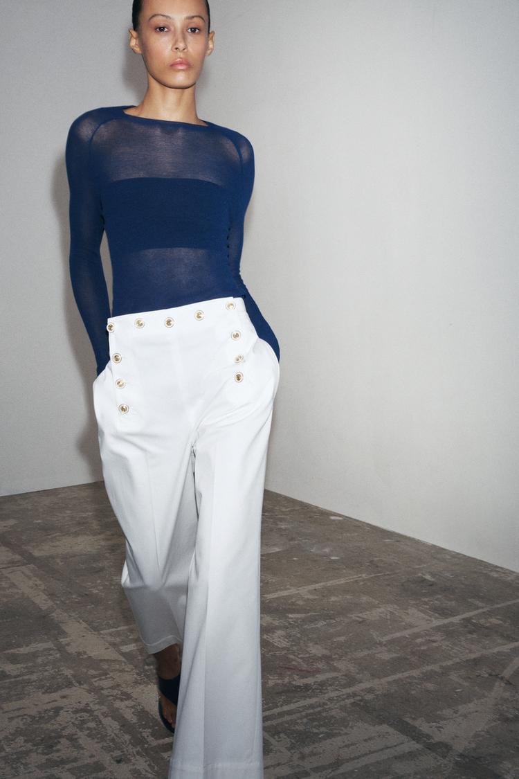 Pantalones Palazzo Zara Pantalon Mujer Blanco Zara Mujer Pantalon