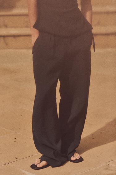 FLOWING TROUSERS - Black by Zara
