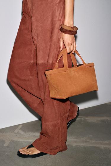 MINI SHOPPER SERRAJE PESPUNTE - Naranja de Zara