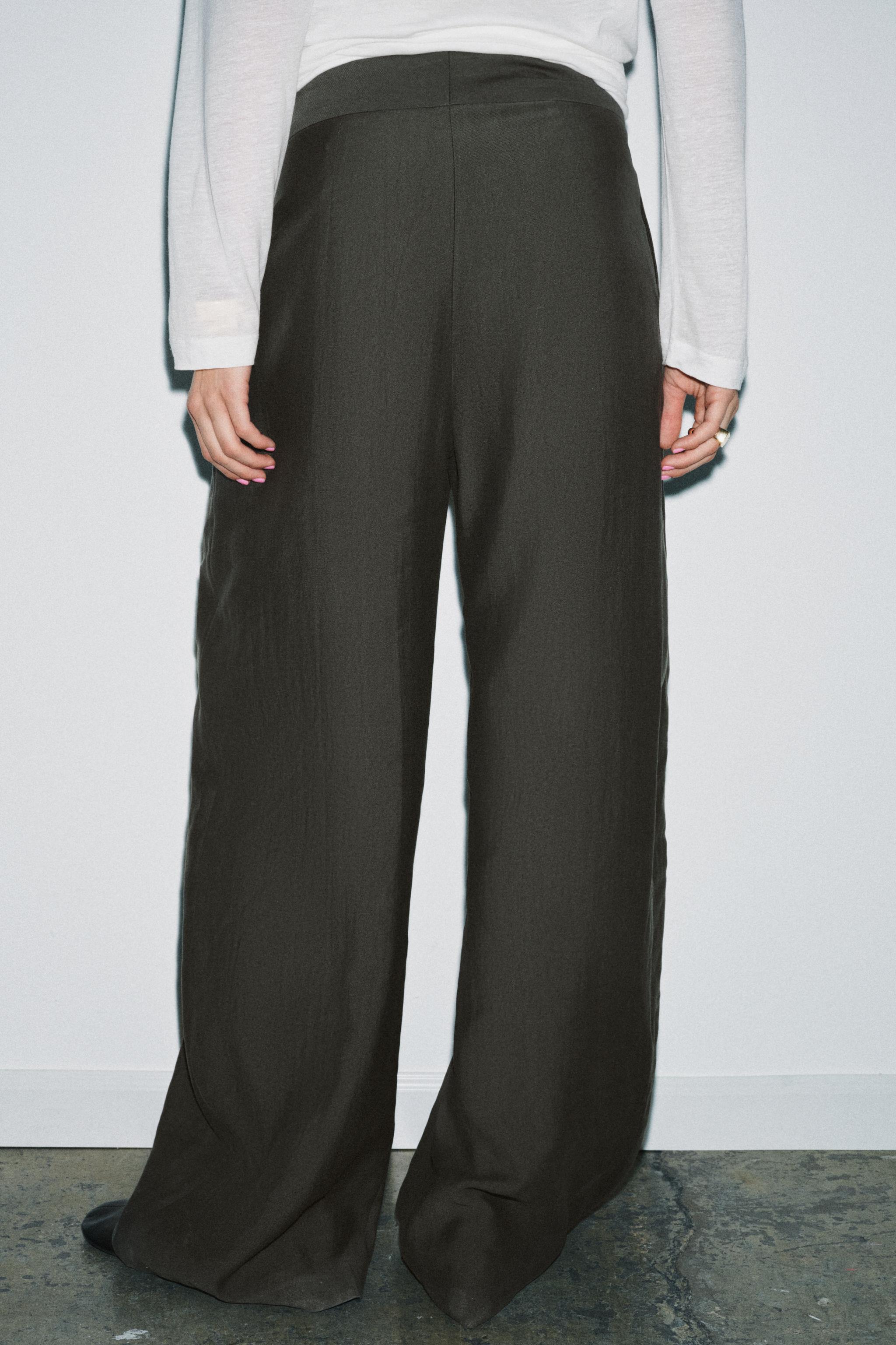 ZW COLLECTION WIDE LEG PLEATED PANTS