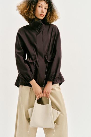 SAC CITY BANDOULIÈRE - Écru de Zara