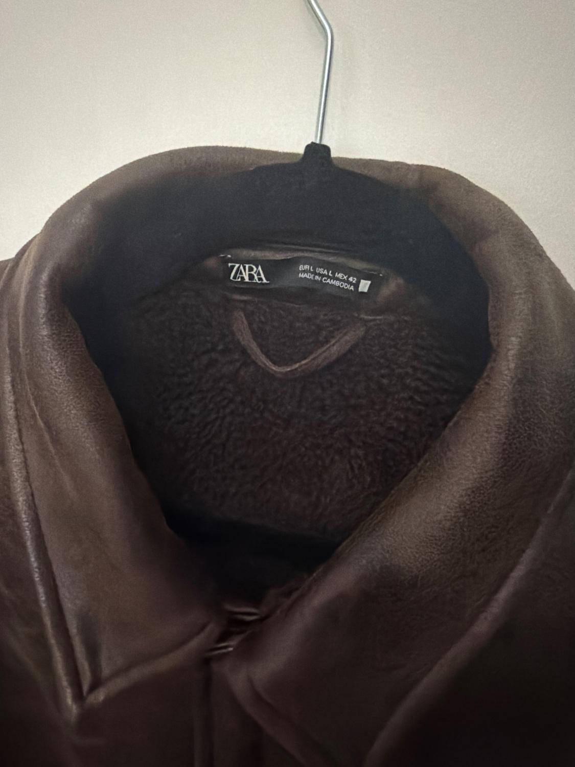 LEATHER JACKET WARM AND RELAXED FIT - Image 3