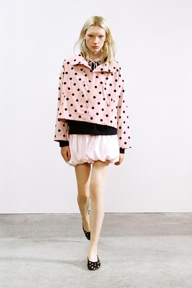 BALLET FLATS WITH POLKA DOTS AND BOW - Black by Zara