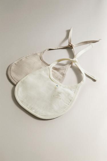 BAVOIR BÉBÉ BRODERIES (LOT DE 2) - Écru de Zara - Image 1