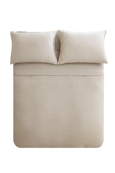 LINEN DUVET COVER - Light beige by Zara