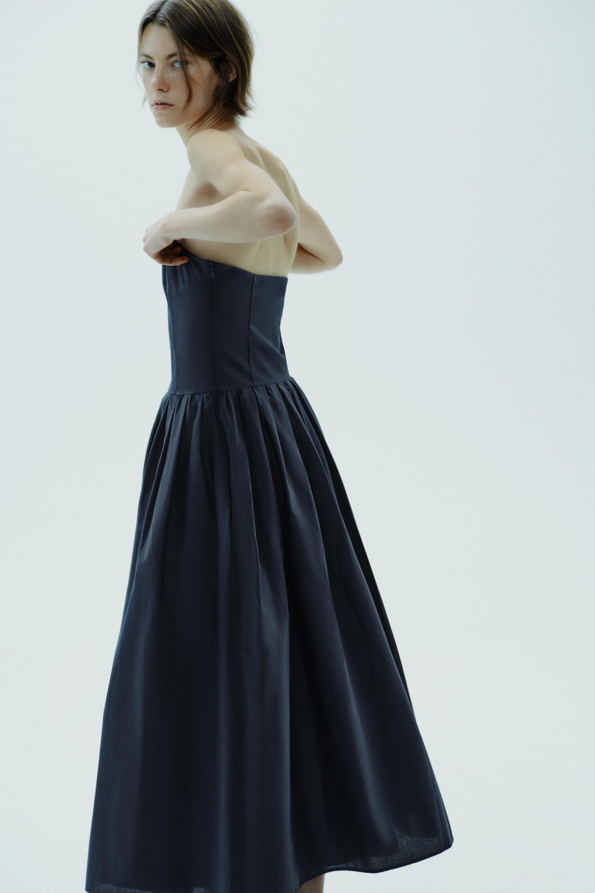 ROBE EN POPELINE BUSTIER