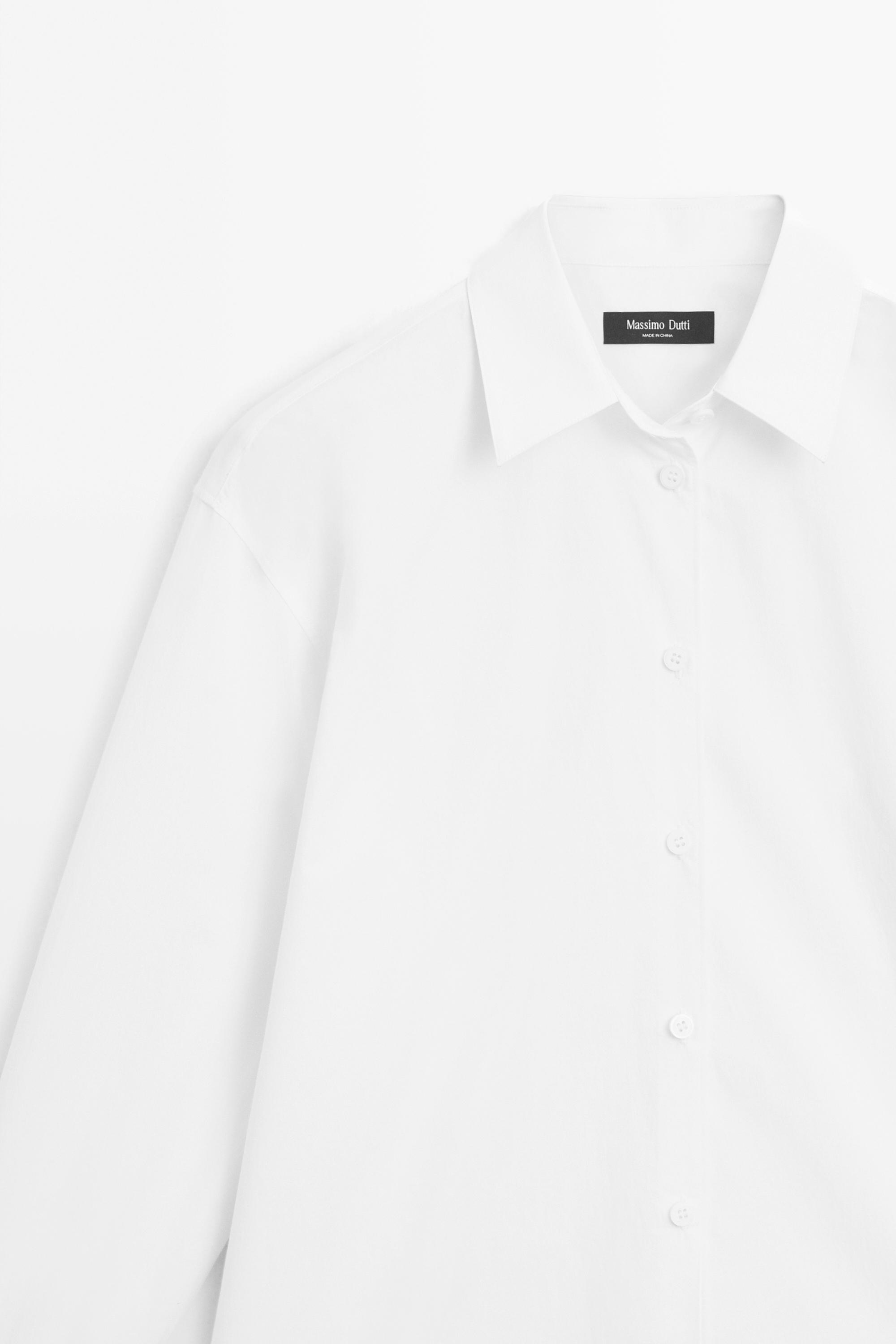 Chemise en popeline 100 % coton