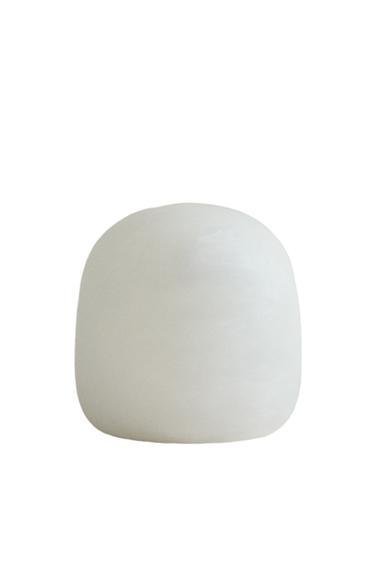 SEMI-OVAL ALABASTER TABLE LAMP - Ecru by Zara