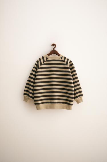 ZARA TIMELESS - STRIPED SWEATSHIRT - Brown by Zara - Image 1