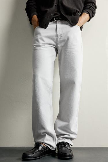STRAIGHT-LEG JEANS - Grey by Zara
