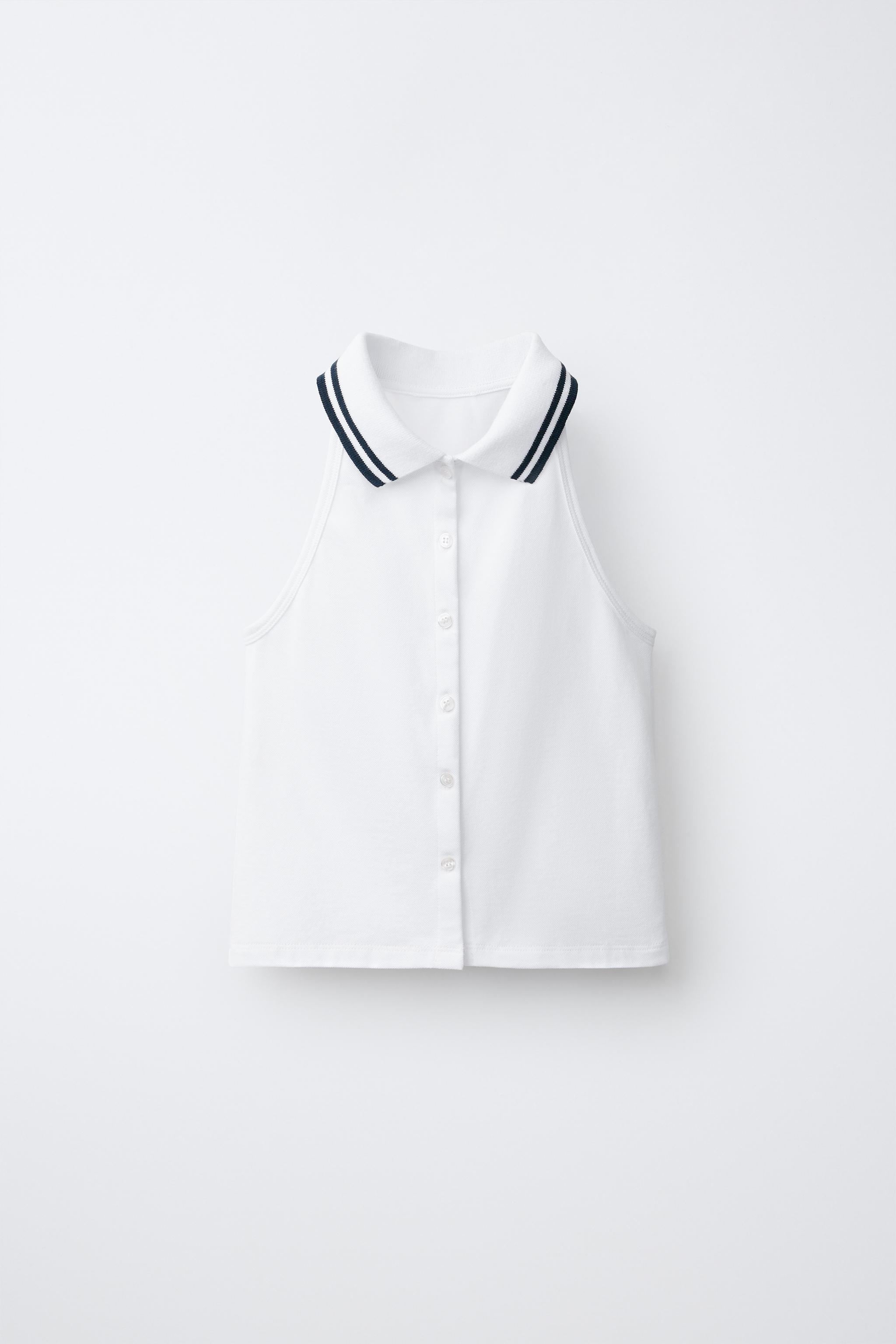 Детские топы Zara HALTER NECK PIQUÉ POLO — фото 2
