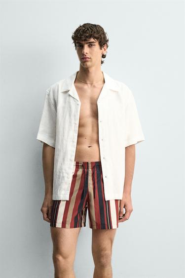 MAILLOT DE BAIN MI-LONG À RAYURES - Multicolore de Zara - Image 4