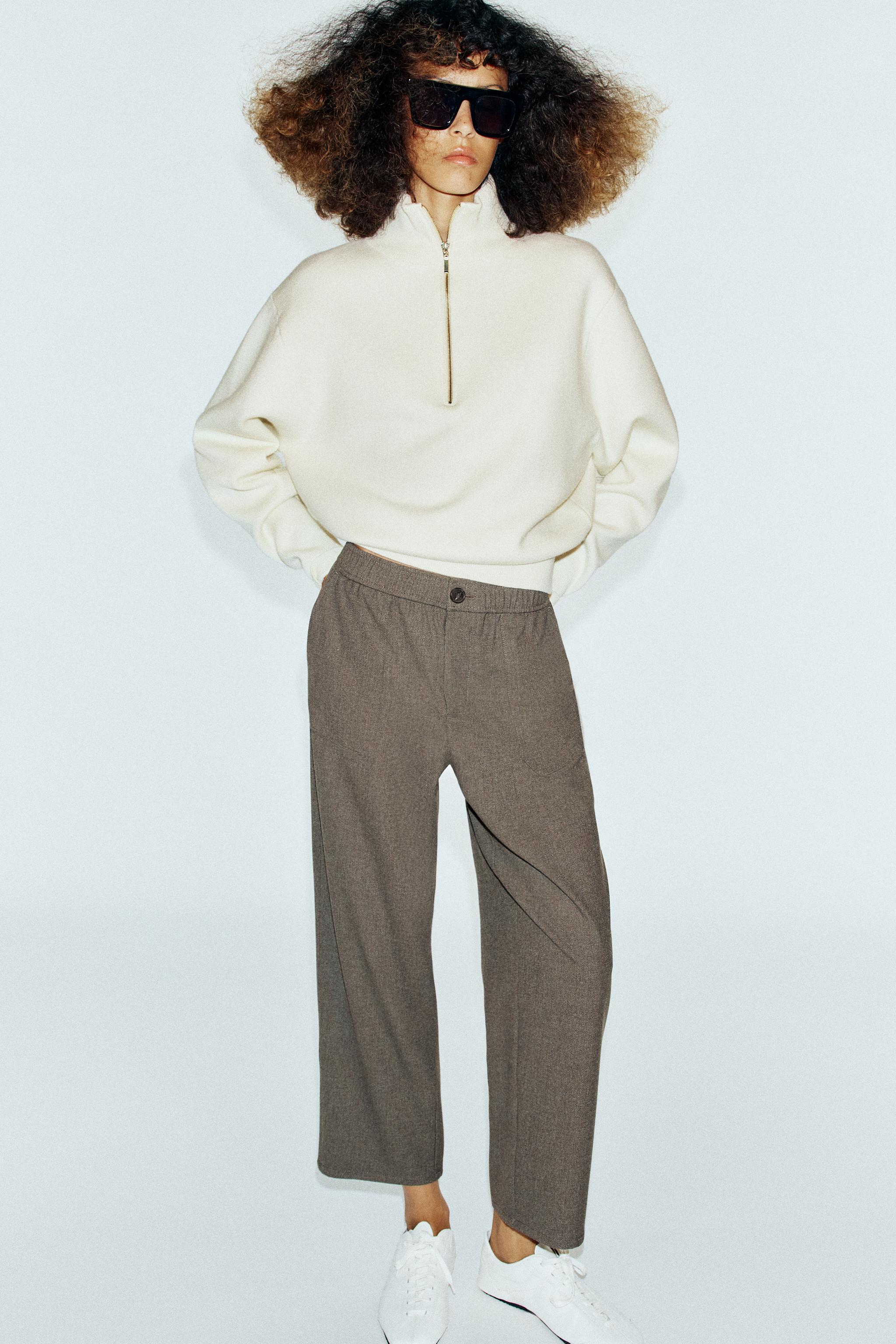 Zara Elastik Belli Pantolon görsel 7