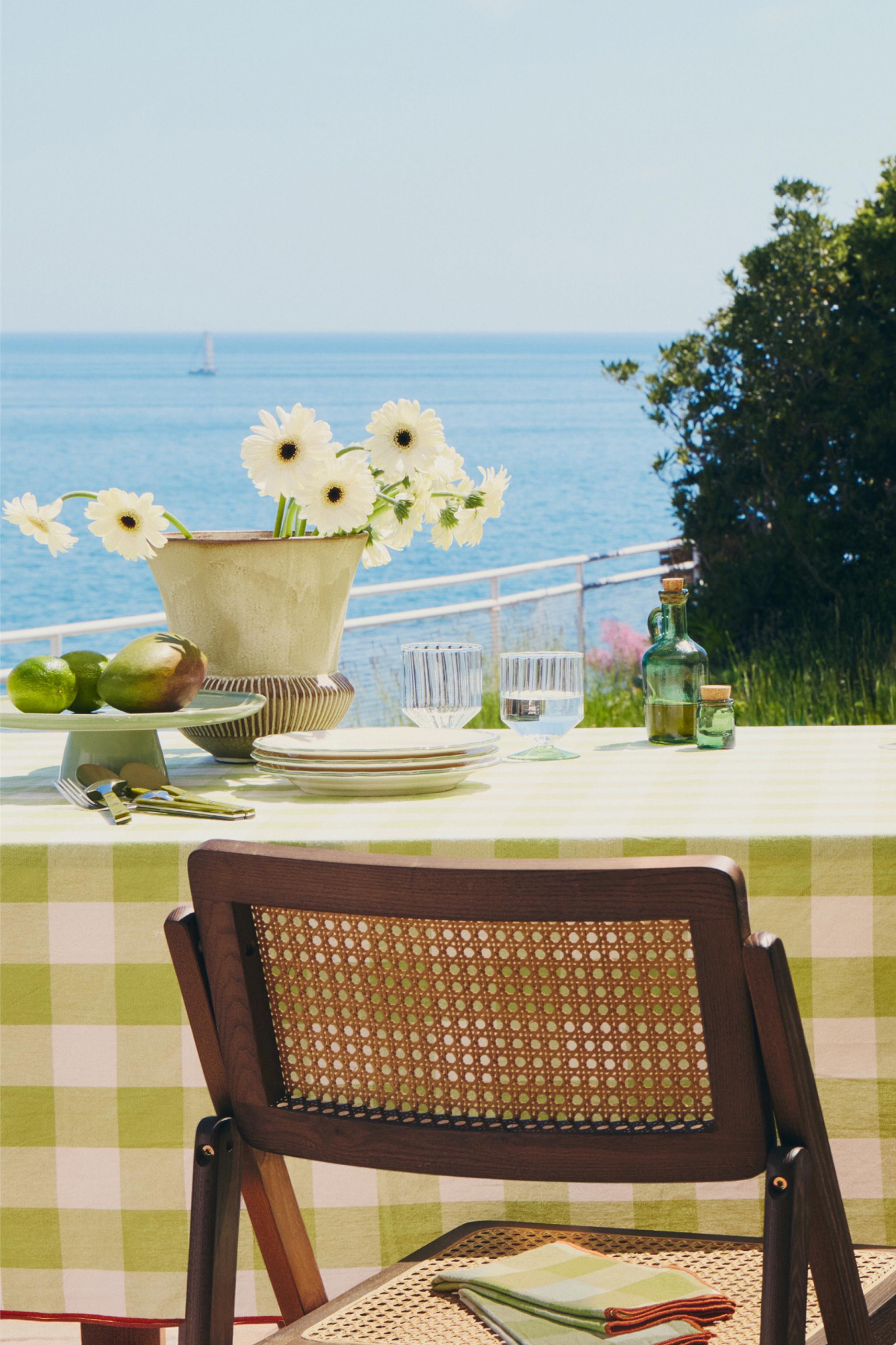 GINGHAM COTTON TABLECLOTH — Green