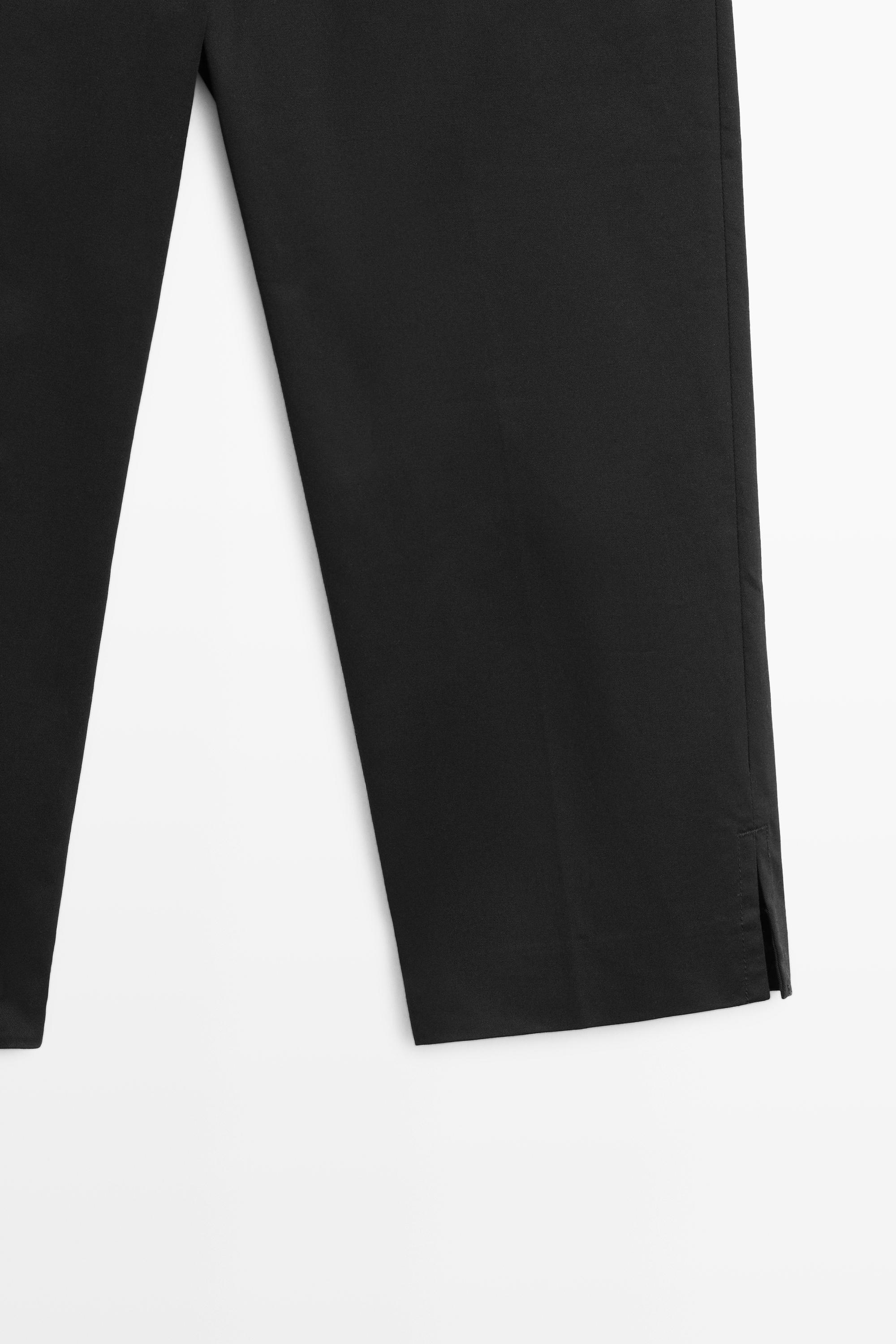 Pantalon capri en coton mélangé