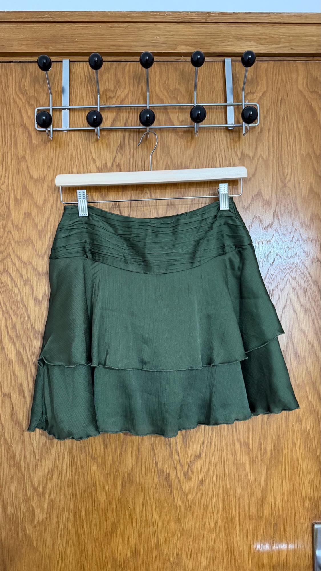 SATIN MINI SKIRT WITH RUFFLES - Image 3